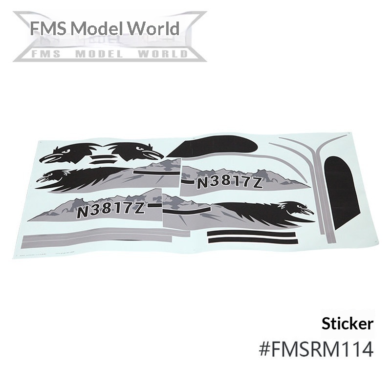 FMS RC Vliegtuig Decals Voor 1 - Drone Racing Motor recensie en prijs